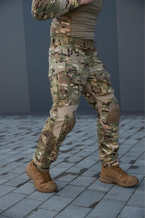 Штани Tactical G3 мультикам. З наколінниками. Idogear. Штурмові. Гурт