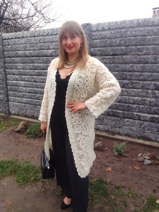 Кардиган ирландское кружево 48 размер
