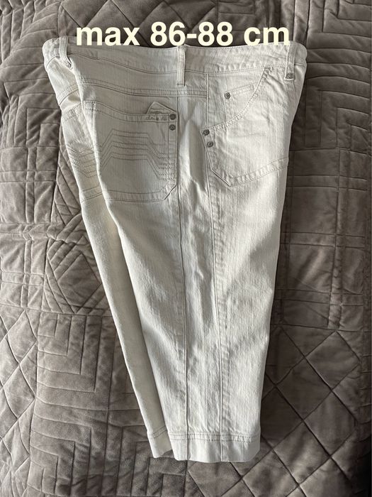 Szorty spodenki kremowe pas 86-88 cm claire.dk bermudy