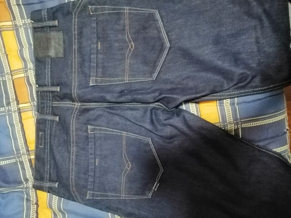 Calças de ganga salsa straight homem