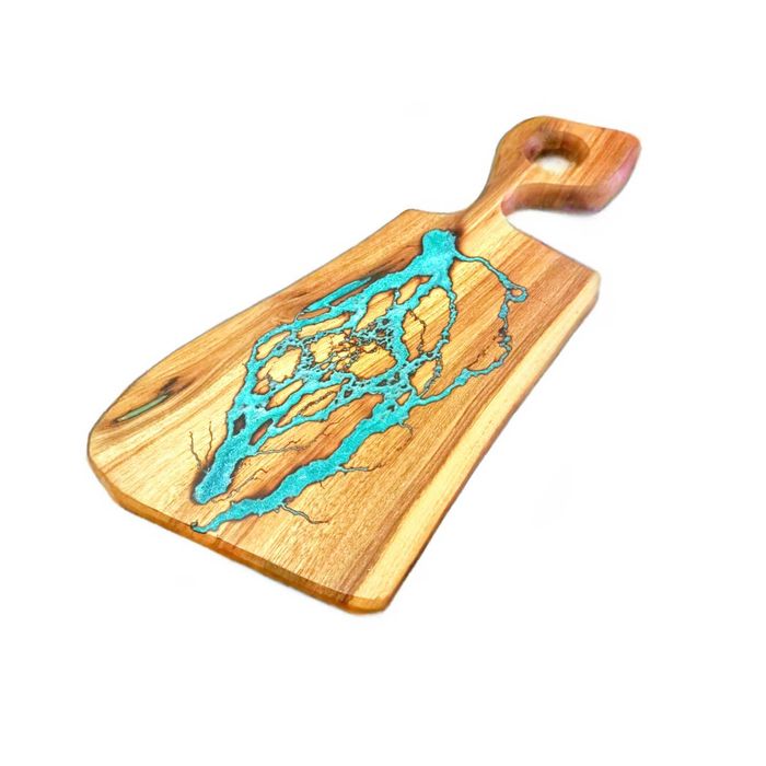 2 drewniane deski z żywicą