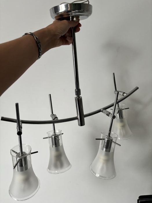 Lampa sufitowa chrom 4 żarówki