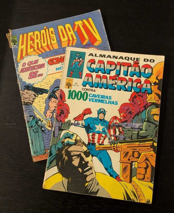 BD "Capitão América" e "Heróis da tv" (Vintage)