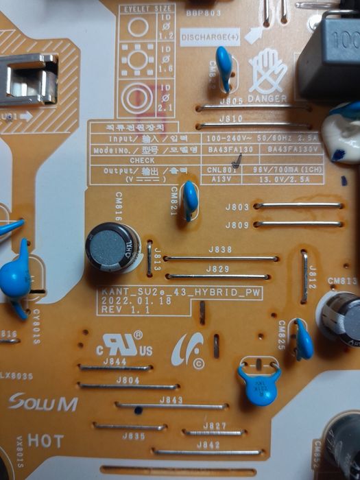 Fonte de alimentação de TV Samsung UE43AU7175U