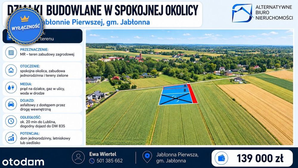 Działki budowlane w spokojnej okolicy