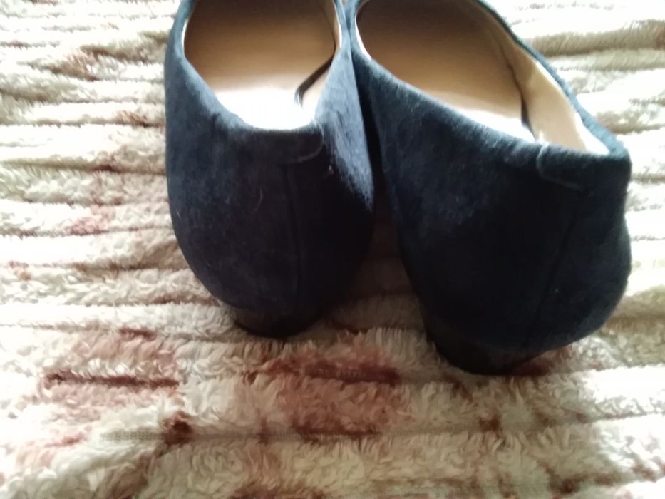 Туфли женские замшевые.цвет тёмно-синий.