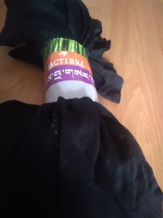 Нейлонові капронові чорні шкарпетки з пупришками