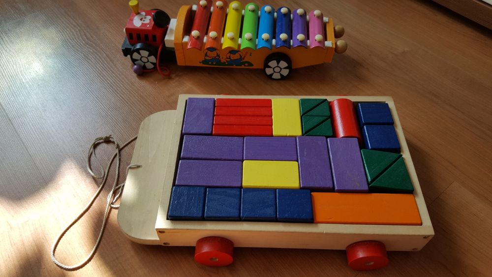 Klocki drewniane wózek Ikea