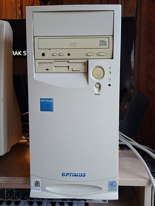 Retro Pc Optimus Pentium 3 533Mhz Monitor CRT Philips