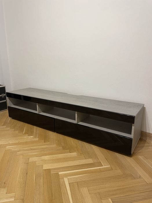 Szafka RTV nowa czarny polysk