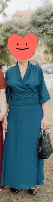 Vestido azul de cerimónia