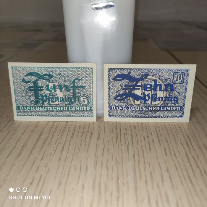5 i 10 Pfennig 1948 BDL UNC