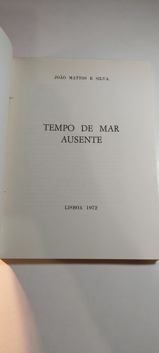 Tempo de Mar Ausente - João Mattos e Silva (Assinado pelo autor)