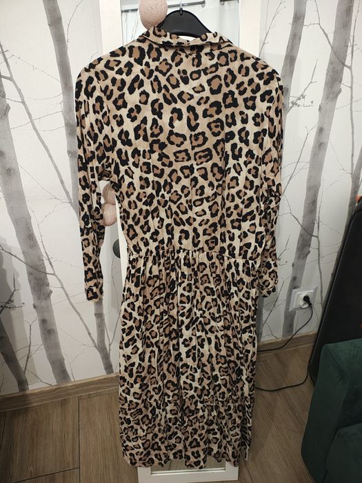 Damska sukienka maxi print panterka