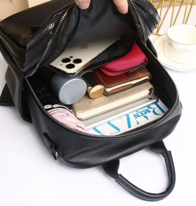 Шкіряний жіночий рюкзак-сумка, Кожаный женский рюкзак