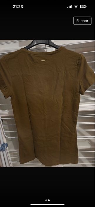 T-shirt mango verde azeitona