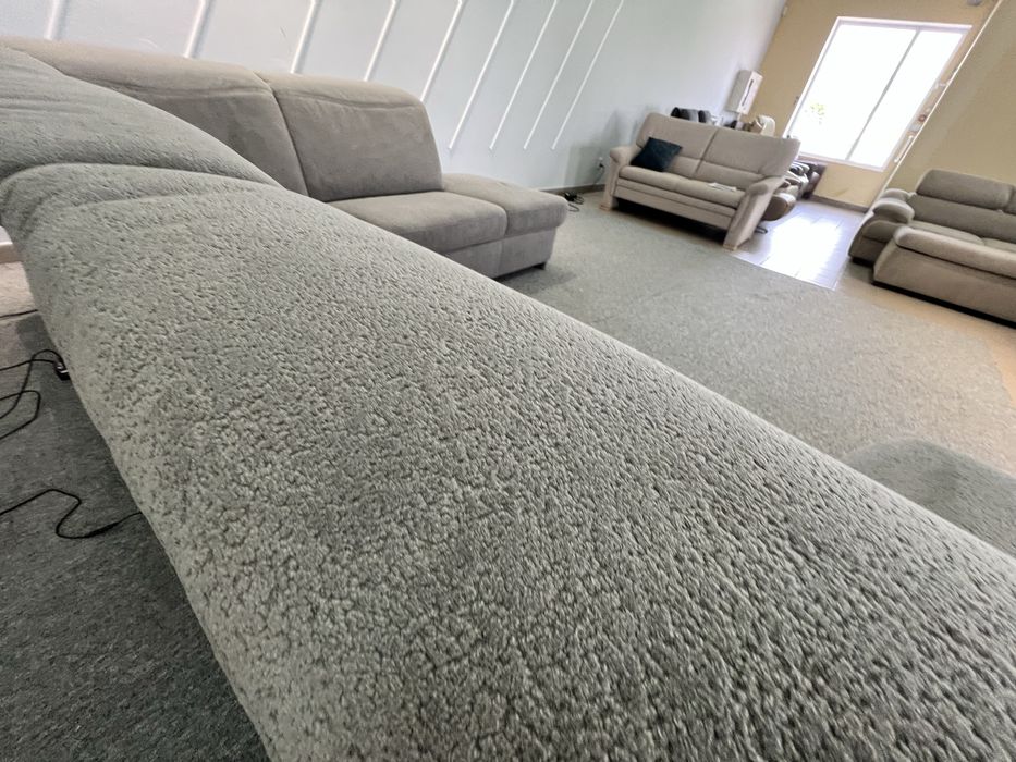 Виставковий диван стан новий розкладний диван тканина сірий реклайнер