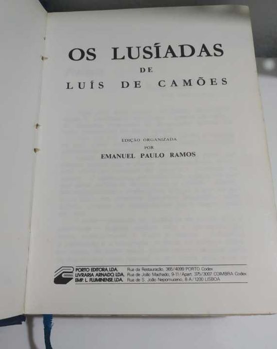 Livro “Os Lusíadas” – Luís de Camões
