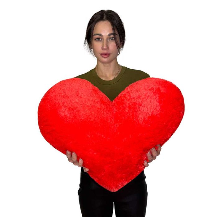 Велике м'яке Сердечко Подушка 50 см Рожеве