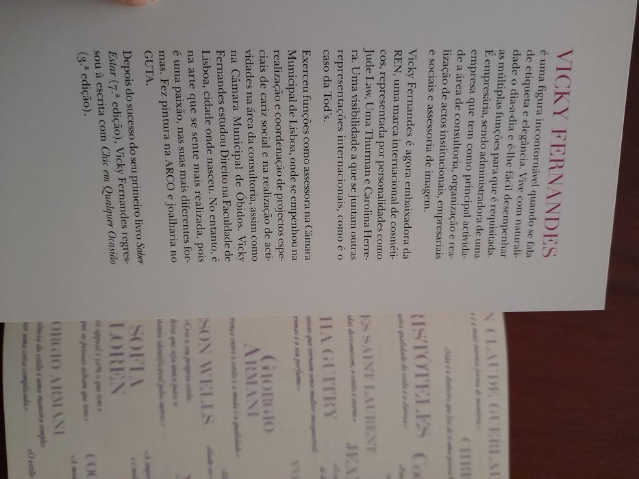 Livro " A arte de saber vestir "