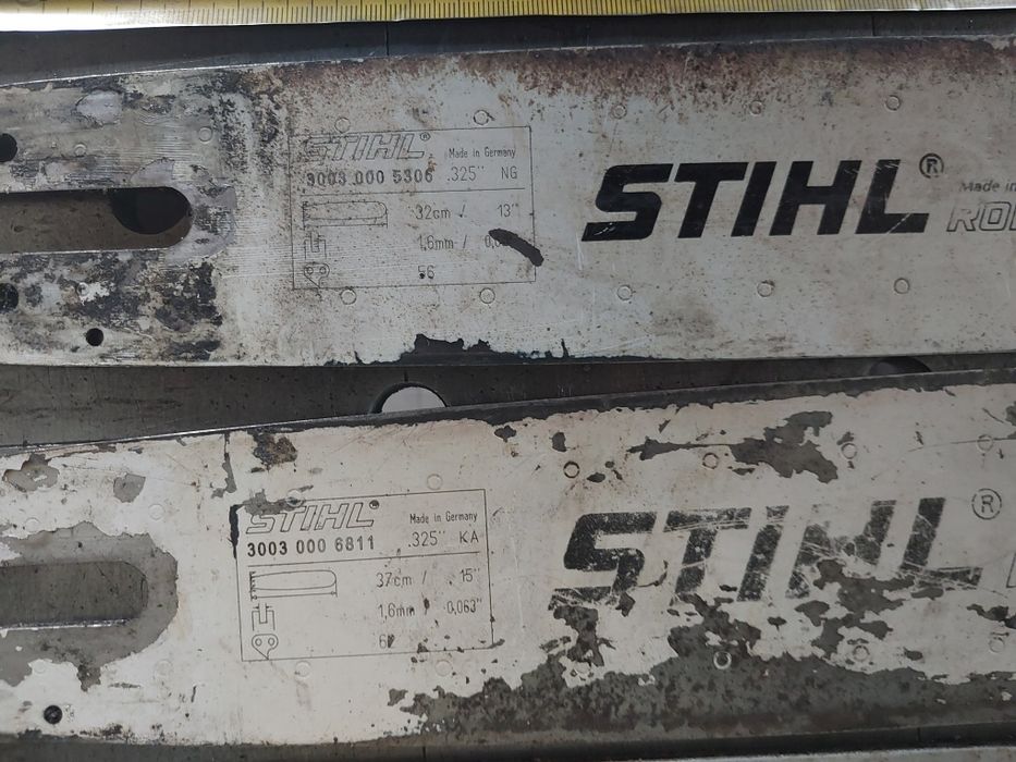Prowadnice do piłay, bańka stihl