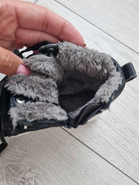 Śniegowce Botki Kozaczki Czarne Ocieplane 30