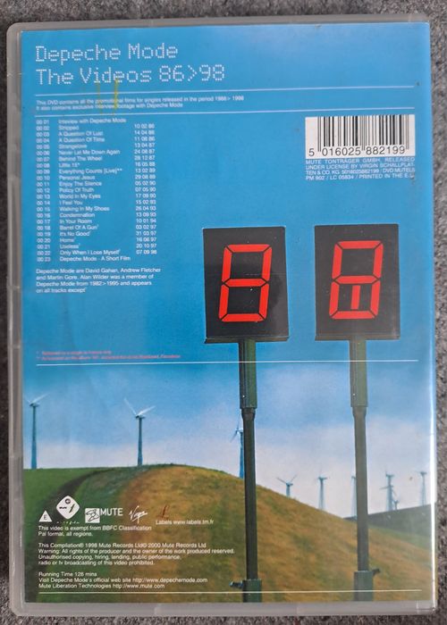 Depeche Mode The Videos 86 98 DVD opis