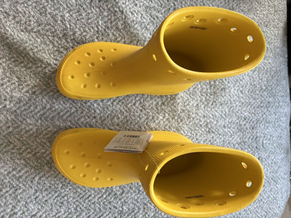 Kalosze Crocs Classic Boot żółte – nowe z metkami, rozm. 36–37