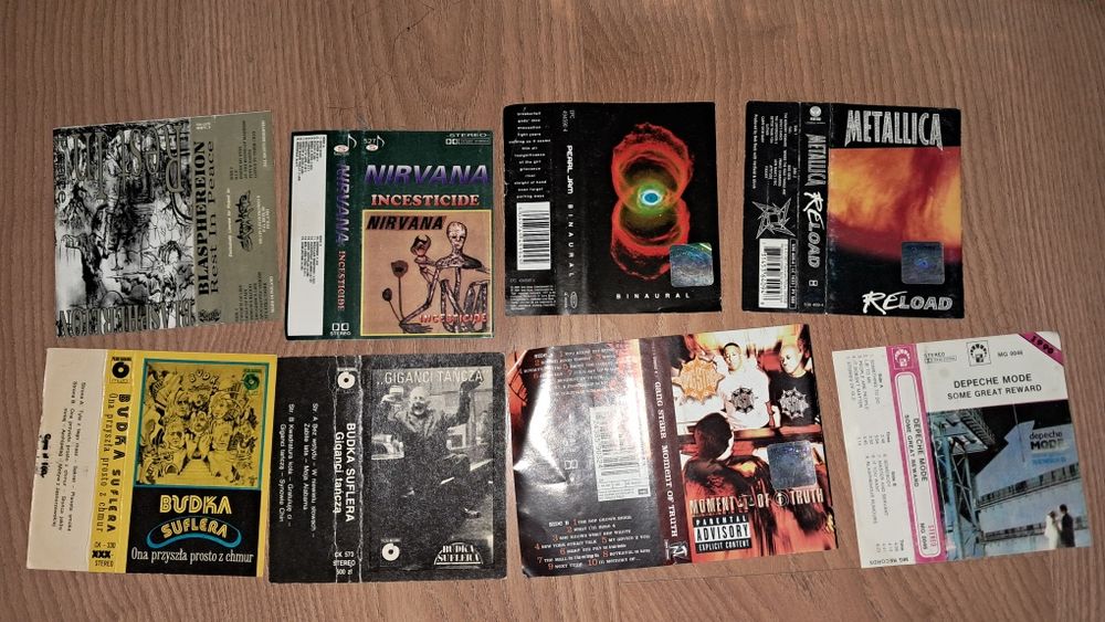 Wkładki kasety budka suflera Blasphereion Nirvana metallica depeche