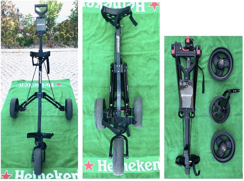 Left-handed POWERBILT CLASSIC Golf set, Cart, Travel bag, used