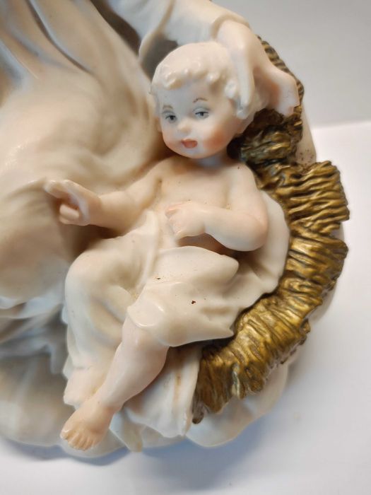Duża figura Matka Boża z dzieciątkiem Jezus Capodimonte G.Armani