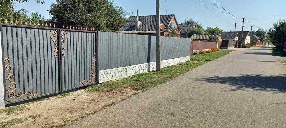 Профнастил, металочерепиця, штахетник, металошифер, послуги монтажу
