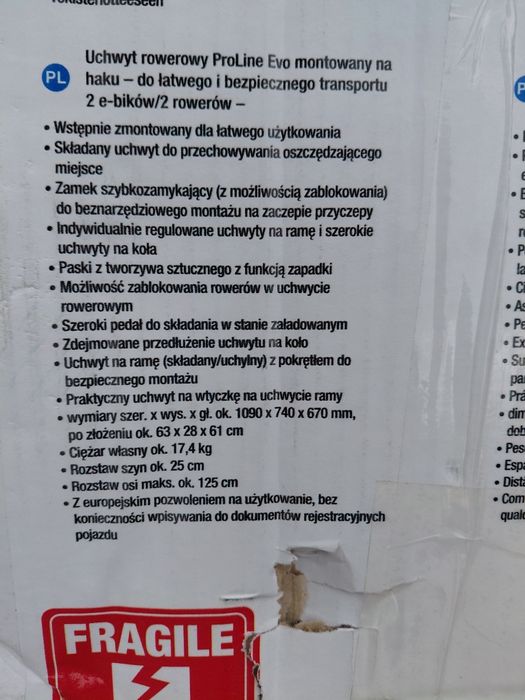 Okazja  Nowy!!! Bagażnik rowerowy Fischer składany 60