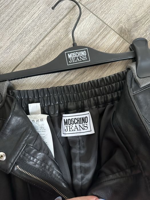 ОРИГІНАЛЬНІ Moschino Jeans Шкіряні Штани Карго