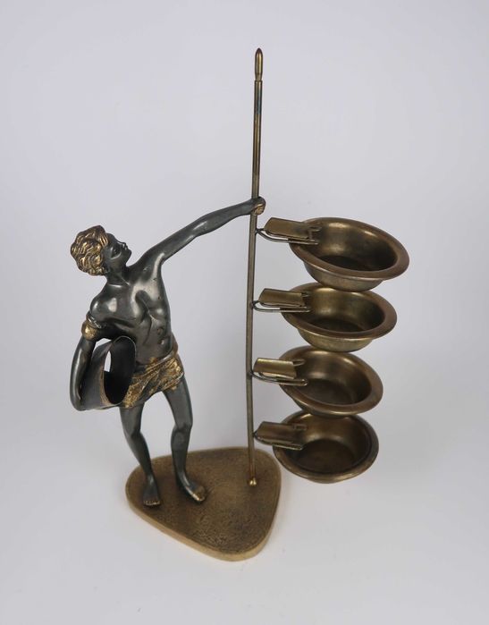 Escultura Art Deco bronze / latão