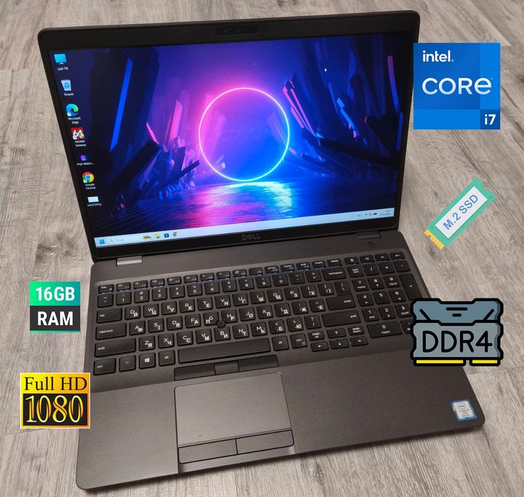Мощний ноут 8ядер i7/SSD/FullHD IPS/Type-C/16/256/ноутбук для навчання