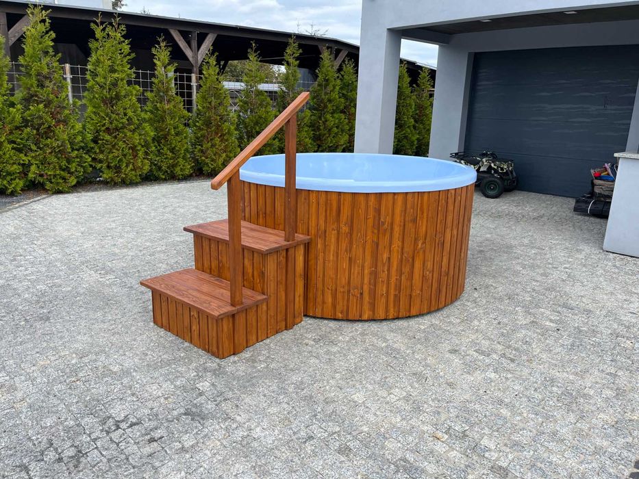 Sauna beczka komplet z jacuzzi balia masaż producent transport GRATIS