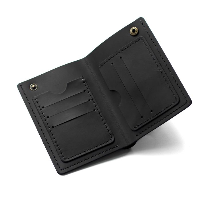 Шкіряне портмоне гаманець із натуральної шкіри БРУТТО чорне