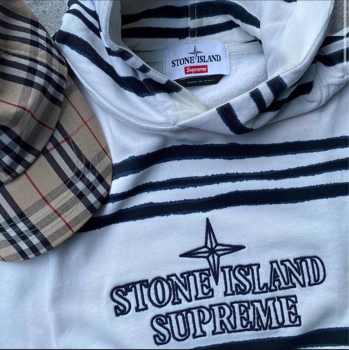 Худак Stone Island • Supreme/ Стонік/ Супрім/ Стон Айленд/ Біле Худі