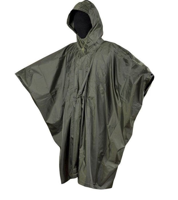 Дощовик пончо хакі.