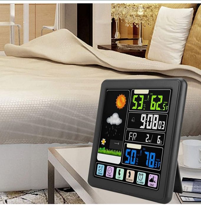 Estação meteorológica TS-3310 higrómetro despertador ecrã touch NOVO
