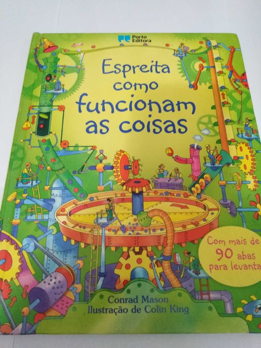 Book 'Peek Inside How Things Work' by Porto Editora.