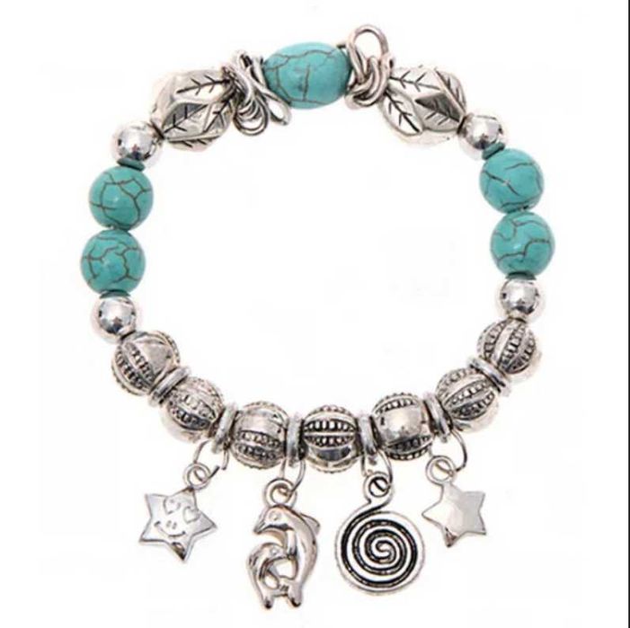 Pulseira de 10mm Extensível com Amuletos