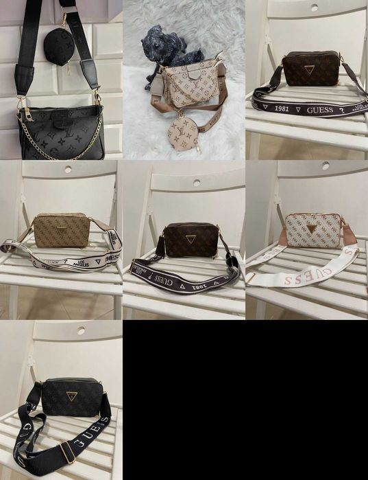 Zestaw Torebki torebka louis vuitton 3in1 Rozne rodzaje guess OUTLET