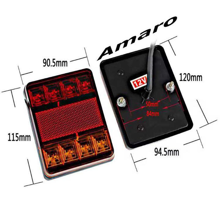 2 Farois Traseiros Led para Reboque/Camiao (Universal) | NOVOS