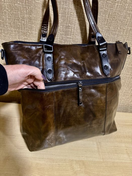 Большая сумка BUGATTI , натуральная кожа