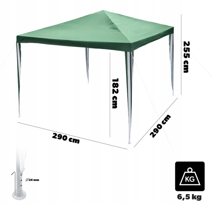 Namiot Pawilon Ogrodowy Handlowy 3x3 Altana do Ogrodu Taras Balkon