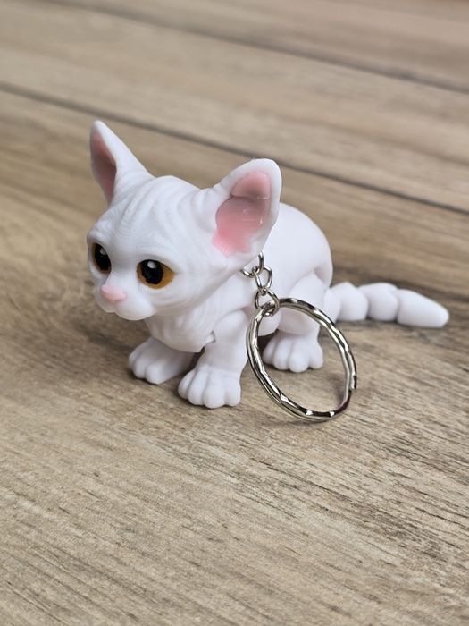 Breloczek Kota Sphynx 3d - Brelok Druk3d fidget Keychain mixGadzet