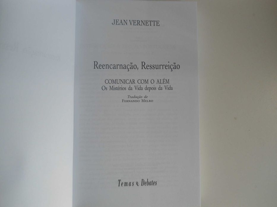 Reencarnação e Ressureição por Jean Vernette