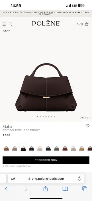 Розкішна шкіряна сумка Polene